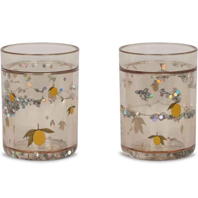 Lot de 2 gobelets à paillettes Lemon - Reconditionné Konges Sløjd