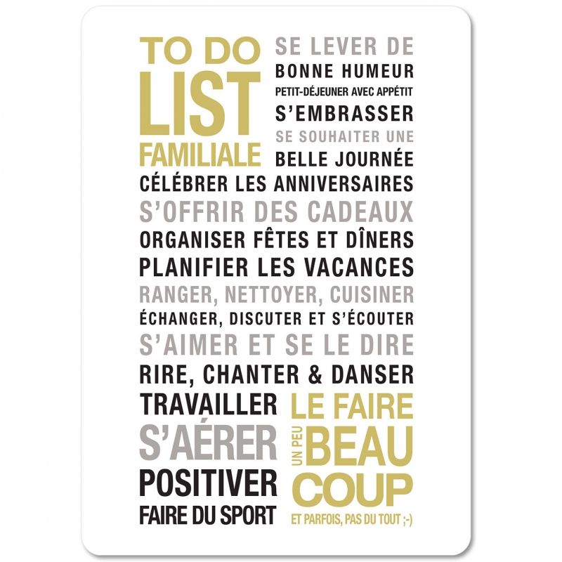 Carte To Do List (15 x 21 cm) Mes Mots Déco