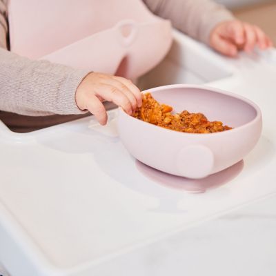 Bol à ventouse et couvercle Blush