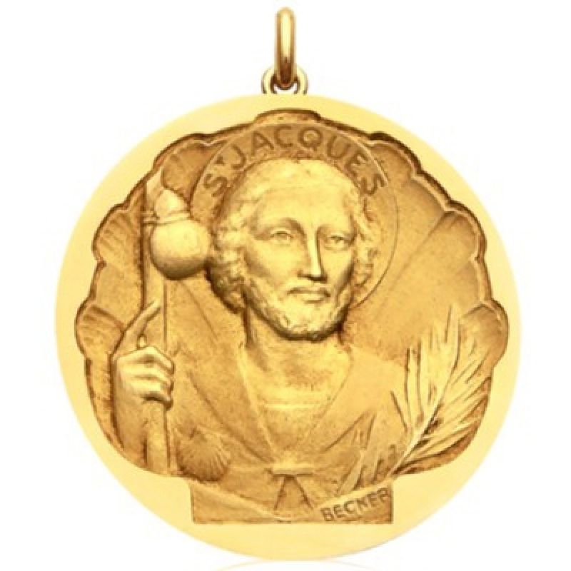 Médaille Saint Jacques (or jaune 750°) Becker