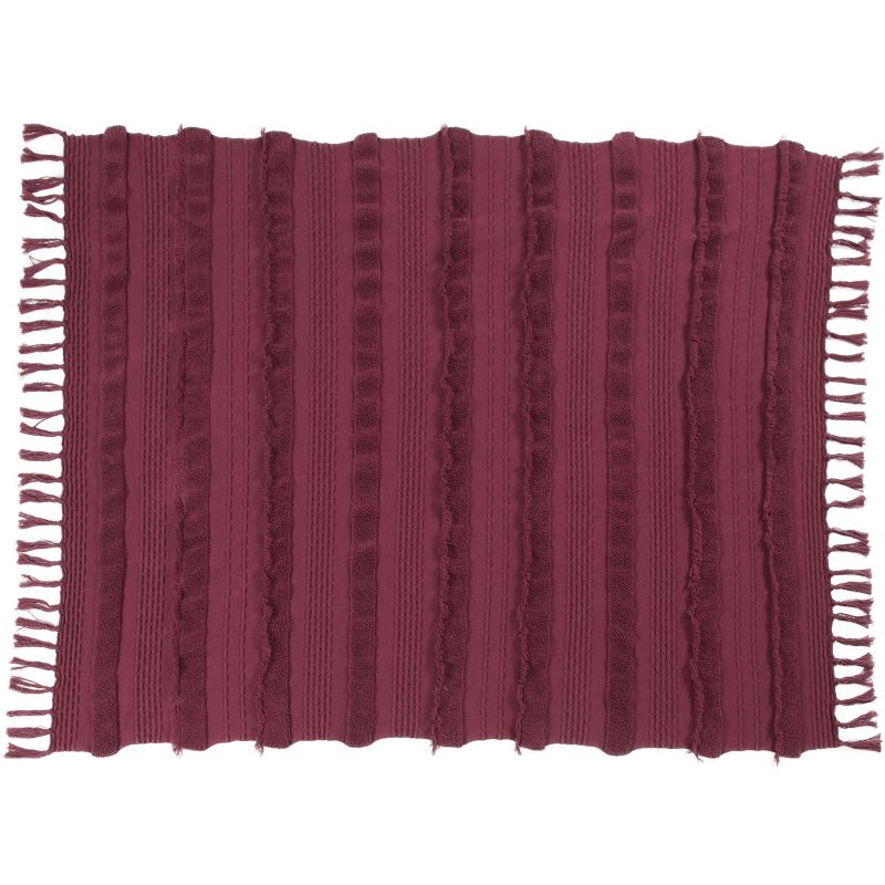 Couverture en coton Savannah bordeaux (125 x 150 cm) Lorena Canals