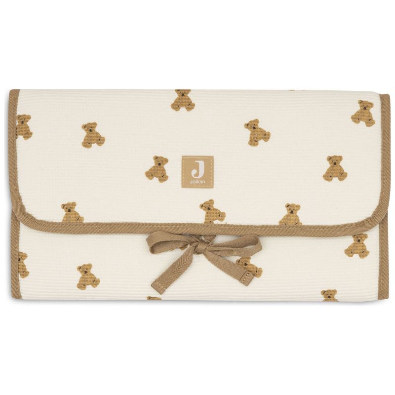 Tapis à langer nomade Little Waffle Mini Teddy Bear Jollein Produit 1