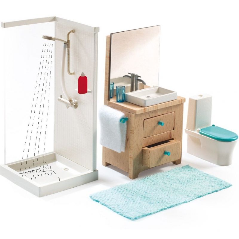 Mobilier pour poupée La salle de bain Djeco