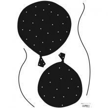 Planche de stickers A3 de 2 ballons noirs à pois blancs  par Lilipinso