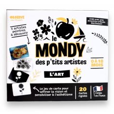 Coffret Mondy des P'tits Artistes (20 cartes constratées en noir & blanc) - Observe Montessori
