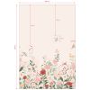 Papier peint panoramique Decor Alysse fleurs et oiseaux rose (2m x 3m)  Lilipinso Produit 5