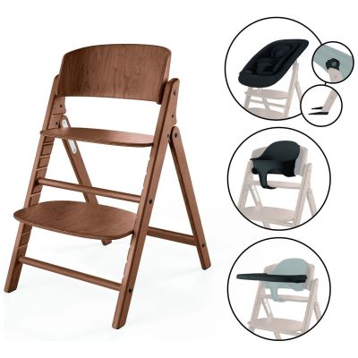 Chaise haute évolutive Click & Fold 4 in 1 All Natural Dark - Reconditionné