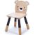 Variation Beige, noir, blanc du produit Chaise enfant ours en bois de la marque Tender Leaf