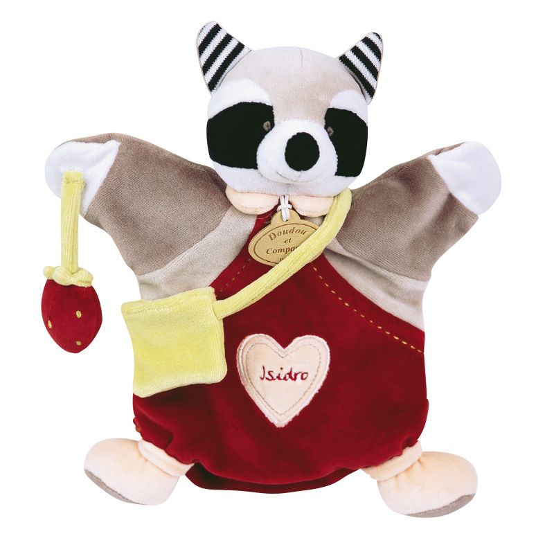 Doudou marionnette Isidro le raton laveur Doudou et Compagnie