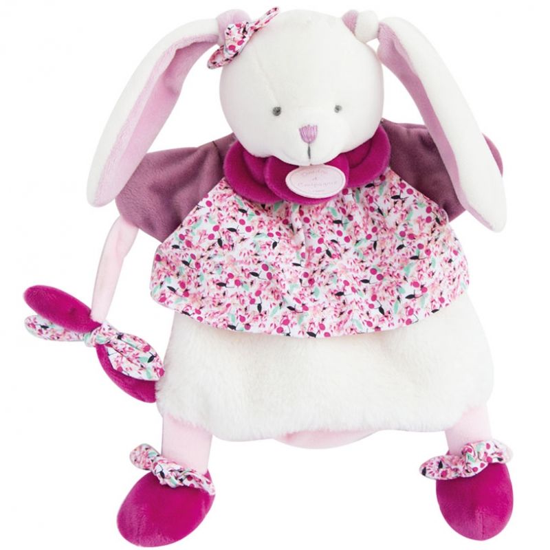 Doudou marionnette Cerise lapin (28 cm) Doudou et Compagnie
