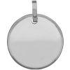 Médaille ronde unie à graver 14 mm (or blanc 750°) - Premiers Bijoux