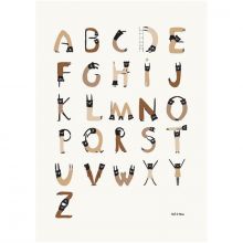 Affiche ABC Acrobates (30 x 42 cm)  par Ted & Tone