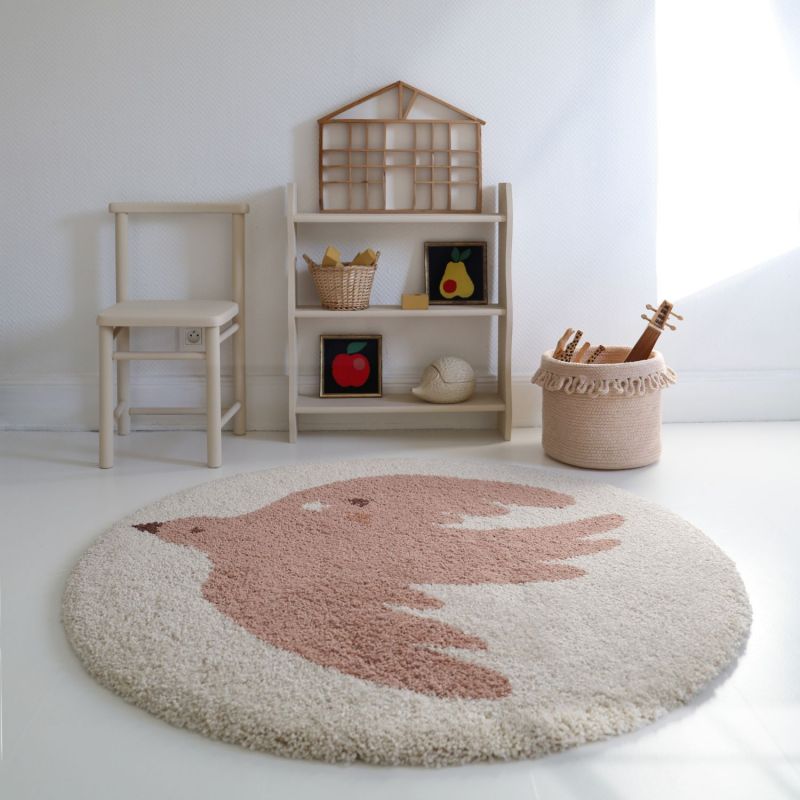 Tapis rond Bohemian Bird Crème (120 cm) Nattiot Ambiance 6