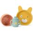 Set vaisselle silicone Trois petits lapins - Moulin Roty