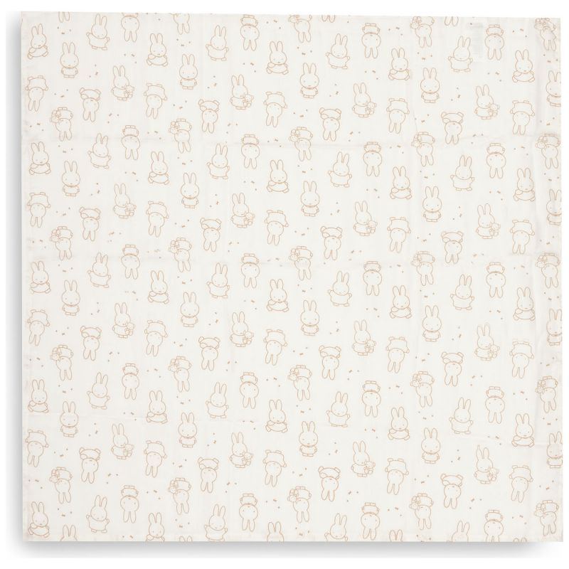 Lot de 3 langes en gaze de coton Miffy Moments Light Terra (70 x 70 cm) Jollein Produit 3
