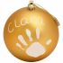 Boule de Noël décorative or avec kit empreinte - Baby Art