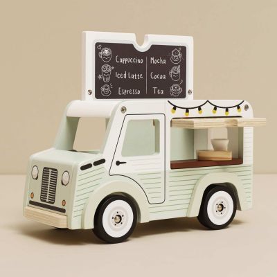 Camionnette-café truck pour maison de poupée en bois FSC