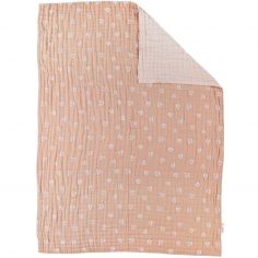 Couverture en mousseline félins cappuccino (75 x 100 cm)