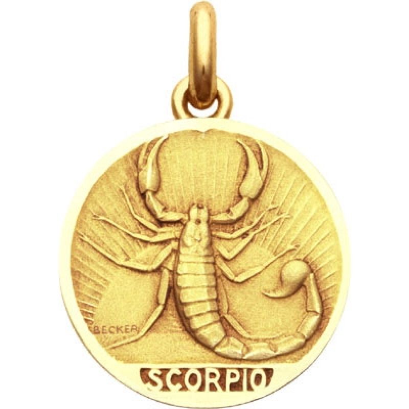 Médaille signe Scorpion (or jaune 750°) Becker