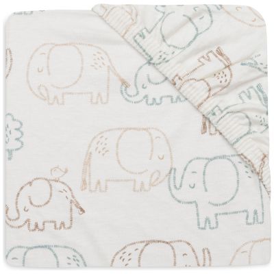 Drap housse en jersey Elephant Tales (40 x 80 cm) Jollein
