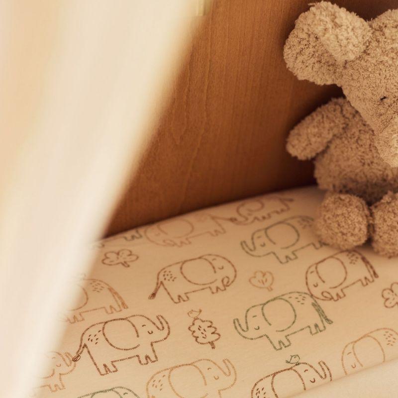 Drap housse en jersey Elephant Tales (40 x 80 cm) Jollein Ambiance 2