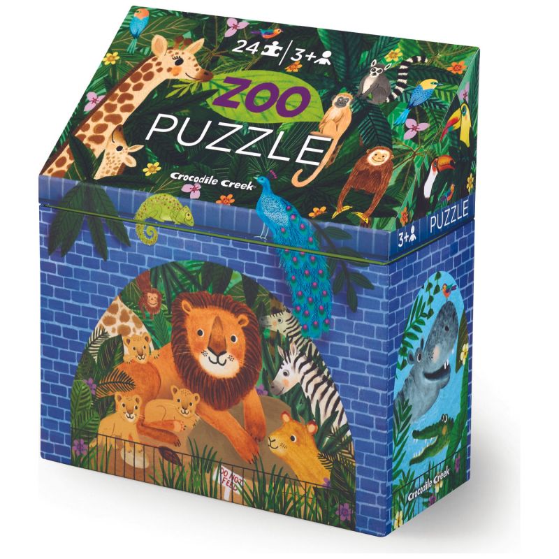 Puzzle maison Le Zoo (24 pièces) Crocodile Creek Packaging 1