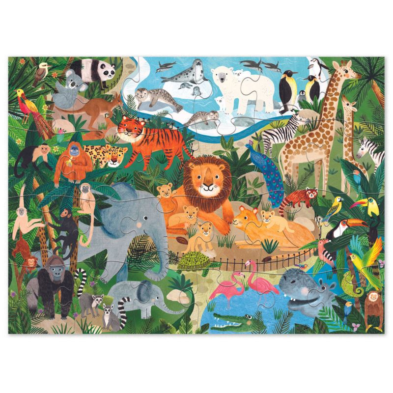 Puzzle maison Le Zoo (24 pièces) Crocodile Creek Produit 2