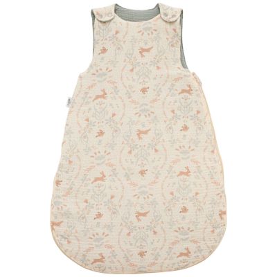 Gigoteuse gaze de coton jardin enchanté et vert de gris (0-6 mois) BB & Co