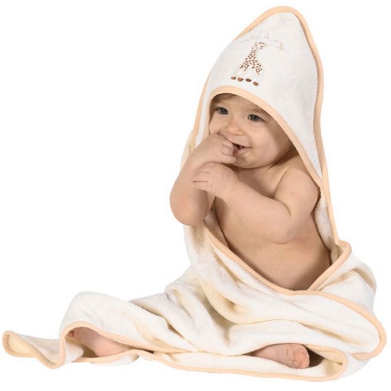 Cape de bain coton bio So'Pure (75 x 75 cm) Sophie la girafe