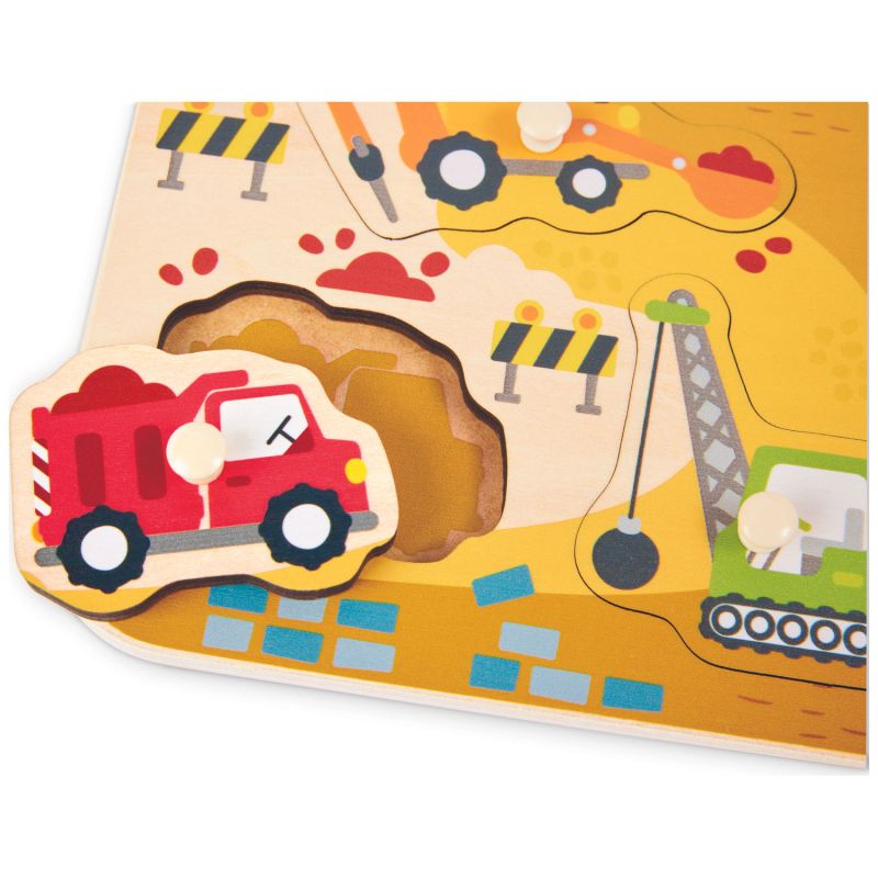 Puzzle à boutons véhicules de chantier Hape Produit 3