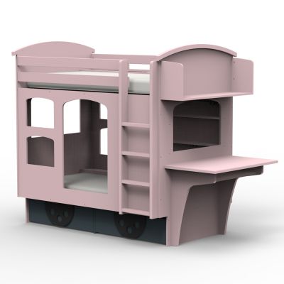 Lit superposé wagon coloris au choix (90 x 190 cm)  par Mathy by bols