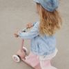 Trottinette ECO Dusty Rose avec panier Pin & Ride Banwood Ambiance 5