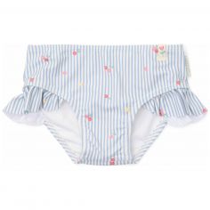 Culotte de bain à volants Sunny Flowers Blue (6-12 mois) - Little Dutch