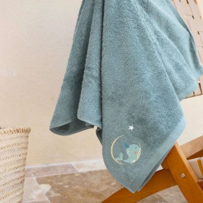 Serviette de bain Baleine Lagon (70 x 140 cm)