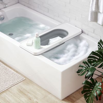 Plateau de bain avec panier extensible