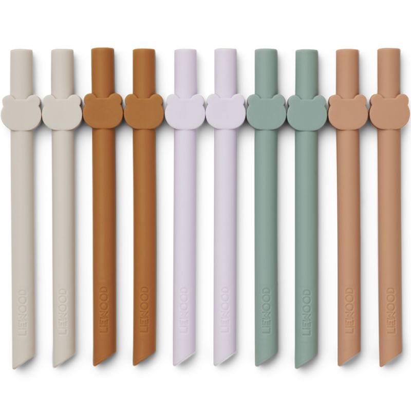 Lot de 10 pailles réutilisables Badu multi mix Liewood