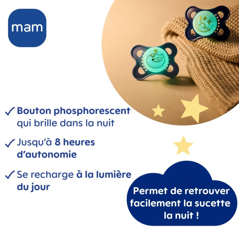 Lot de 3 sucettes Original Bleu en silicone (18 mois et +) MAM Produit 3