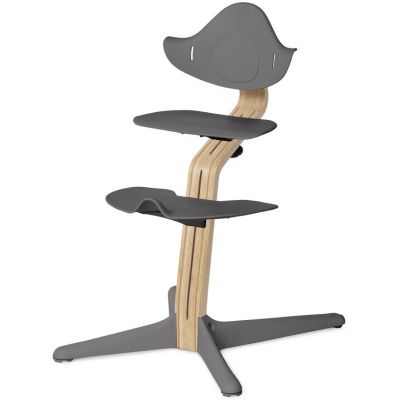 Chaise haute évolutive Nomi chêne clair gris Chaise haute évolutive Nomi chêne clair gris