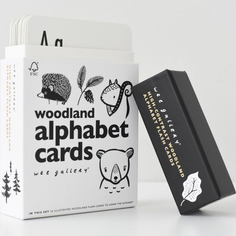 Cartes imagier pour bébé en anglais Alphabet des bois Wee Gallery