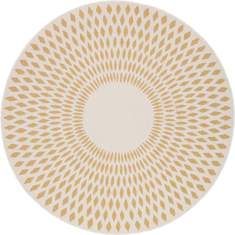 Tapis rond Illusion miel (160 cm) AFKliving