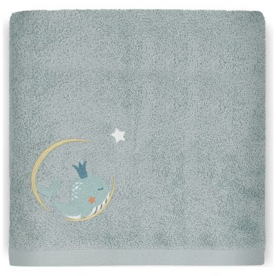 Serviette de bain Baleine Lagon personnalisable (70 x 140 cm) L'oiseau bateau