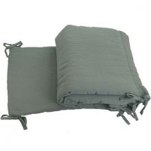 Tour de lit en mousseline de coton vert (pour lits 60 x 120 cm)  par Luciole et Cie