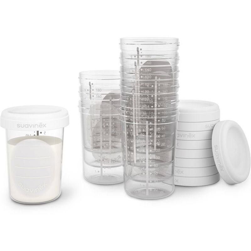 Lot de 10 pots de conservation (200 ml) Suavinex