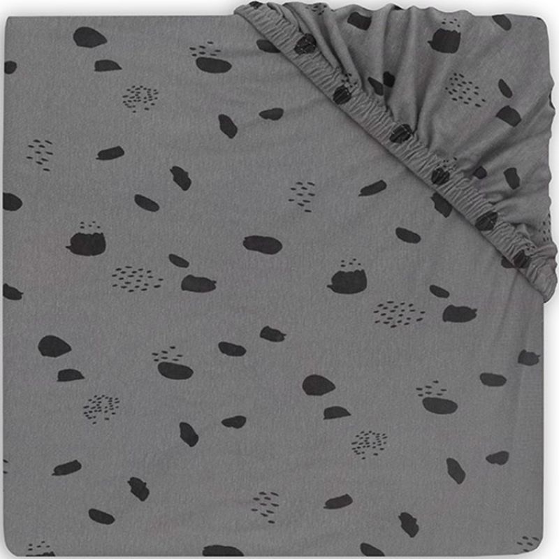 Drap housse pour matelas de parc Spot storm gris (75x95 cm) Jollein