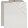 Lot de 2 housses de matelas à langer éponge Ivory/Nougat (50 x 70 cm) Jollein Produit 1