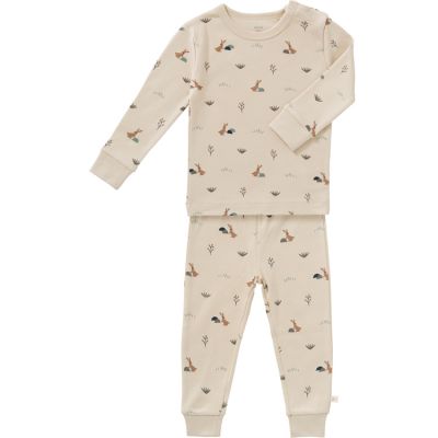 Ensemble pyjama en coton bio Rabbit sandshell size (12 mois)  par Fresk