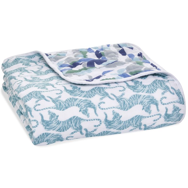 Couverture de rêve Dream blanket en coton Dancing Tigers (120 x 120 cm) aden + anais