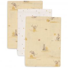 Lot de 3 gants de toilette Kangaroots - Jollein