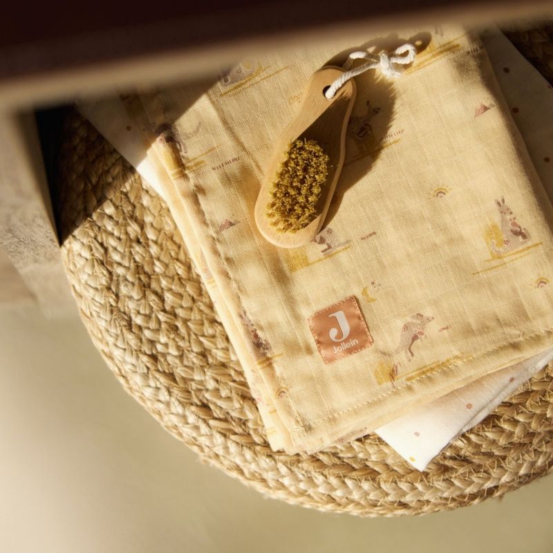 Lot de 3 gants de toilette Kangaroots Jollein Ambiance 2