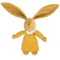 Peluche musicale lapin nid d'ange jaune curry (28 cm)